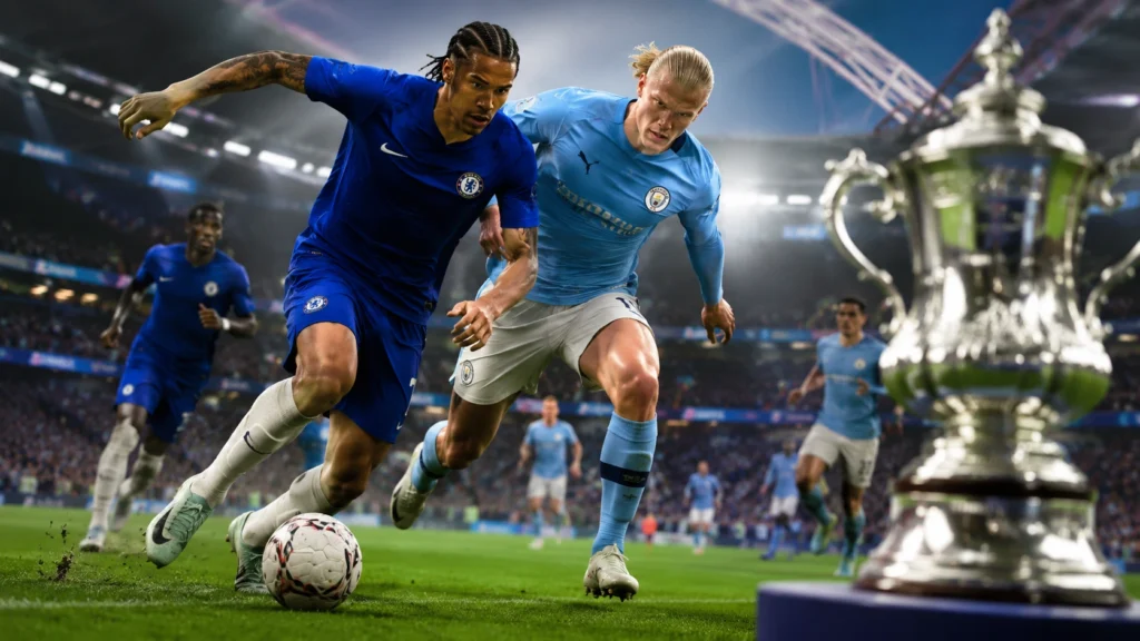 Chelsea vs Manchester City FA Cup final at Wembley