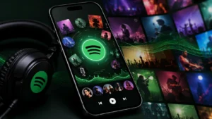 Spotify 20 Party of the Year(s) listening history feature on mobile app