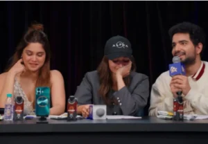 Samay Raina with Alia Bhatt and Sharvari in India's Got Latent Season 2