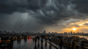 Dark monsoon clouds over India as IMD issues rain alert for multiple states