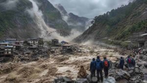 Nepal floods 2026 flash flood damage near the Nepal Tibet border